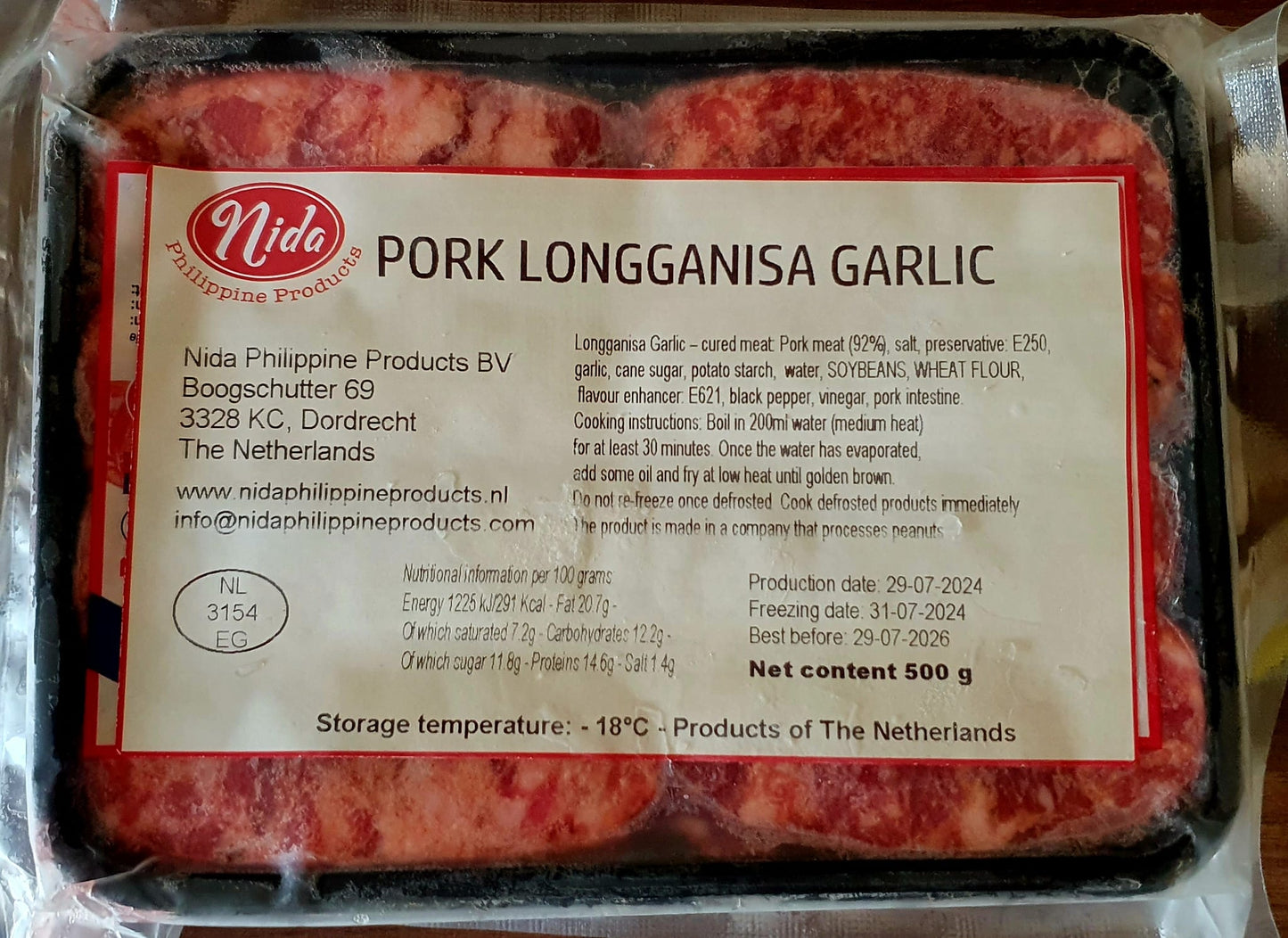 Pork Garlic Longganisa